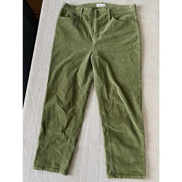 MADEWELL Classic Straight Jeans Green Corduroy 33 - Picture 1 of 8